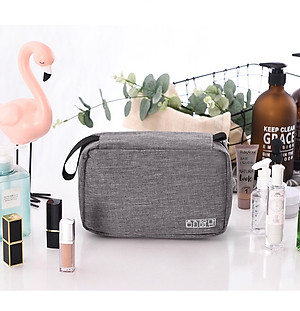 Túi đựng mỹ phẩm, đồ trang điểm, đồ dùng vệ sinh cá nhân đi du lịch - Màu Đỏ