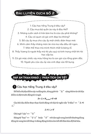 Sách Phân tích đáp án các bài luyện dịch Tiếng Trung