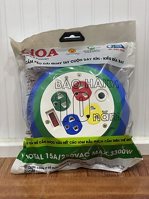 Ổ Cắm Lioa 3 Ổ Đa Năng Kéo Dài DB52-10A (Cuộn 5m)