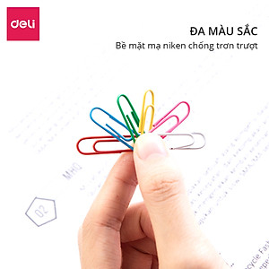 Ghim Vòng Màu #3 Deli, 29Mm - 100 Cái/Hộp, 2 Hộp E0024