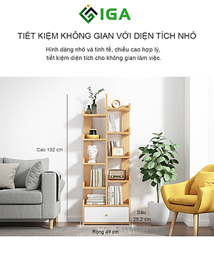 Giá Sách Hình Cây Có Hộc Đựng Đồ Phong Cách Nordic Thương Hiệu IGA - GP171
