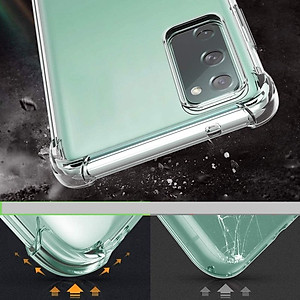 Ốp lưng cho Samsung S20 FE dẻo trong TPU chống sốc 4 góc cạnh ( hàng chính hãng)