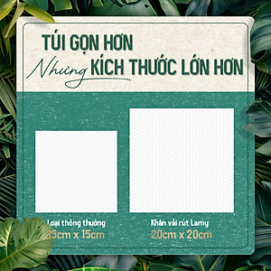 Khăn vải khô đa năng LAMY dạng túi rút 200 tờ không mùi không cồn không paraben