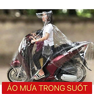 Áo Mưa Một Người Trong Suốt Có Nón Thời Trang, Nhựa EVA Sử Dụng Nhiều Lần MÀU VÀNG