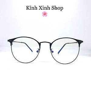 Gọng kính cận, Kính giả cận Mắt tròn cao cấp cho Nam và nữ (ĐEN)