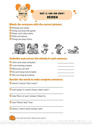 Sách 99 Ngày Em Giỏi Tiếng Anh Lớp 4