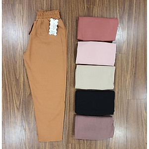 Quần Baggy Đũi Xước Hàn Quốc Lưng Thun Freesize 50-60kg tùy chiều cao