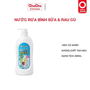 Nước rửa bình sữa, núm ty và rau củ qủa Chuchu Baby