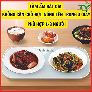 Đĩa hâm nóng đồ ăn trà cafe sữa SOP MEDIA kèm đế điện dùng cho mọi chất liệu an toàn tiện lợi, có mặt kính cường lực Hàng Chính Hãng