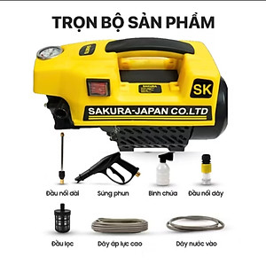 MÁY RỬA XE MÁY ÔTÔ XỊT RỬA ĐA CHỨC NĂNG MẪU MỚI ÁP LỰC MẠNH CHUẨN 