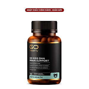 Viên Nhai Bổ Sung DHA Cho Bé New Zealand Go Kids DHA Brain IQ 60 Viên | Phát Triển Não Bộ - Thị Giác - Nhập Khẩu Chính Hãng