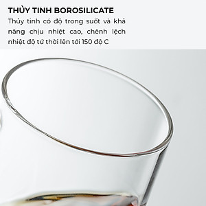 Ly thủy tinh uống trà cà phê 360ml CAFE DE KONA