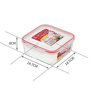 Combo 4 hộp nhựa trong đựng thực phẩm Inomata - Hàng nội địa Nhật Bản