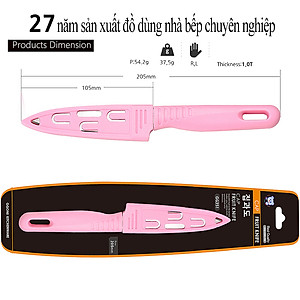 [HÀNG CHÍNH HÃNG] Dao gọt trái cây có nắp bảo vệ GGOMi Hàn Quốc GG351 dài 20.5cm bằng thép không gỉ. Nhiều màu lựa chọn