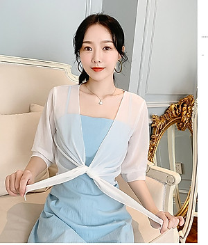 [ĐẸP & RẺ VÔ ĐỊCH] Áo khoác voan cột tà 01 chất vải đẹp, mềm mại, thoáng mát, khoác nhẹ bên ngoài, thanh lịch C134