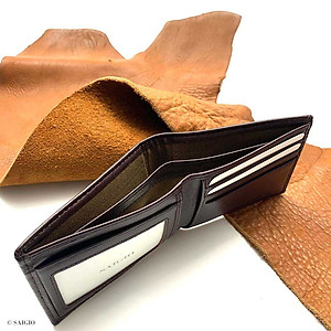 Ví Nam Mini Nhỏ Gọn Cao Cấp, Da Bò NAPA Láng Mịn, Thiết Kế Cổ Điển, Tinh Tế - Sang Trọng, Dáng Ngang - Gập 2, Đựng Tiền và Thẻ ATM Tiện Dụng - Hàng Chính Hãng SAIGIO