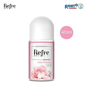 Lăn khử mùi chiết xuất thiên nhiên Refre Natural Rosa Magnolia – Hồng Mộc Lan 40ml