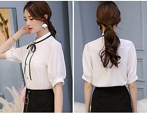 Sơ mi nữ cổ trụ xinh xắn Haint Boutique sm45