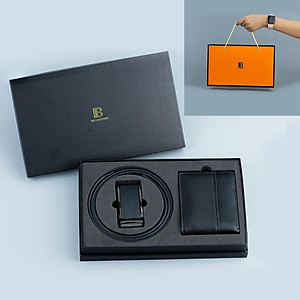 Combo ví thắt lưng nam CB101 Bụi Leather – da bò thật 100%, bảo hành 12 tháng