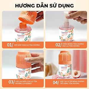 Lọ tỏa hương Loveseed hương thơm tự nhiên dễ chịu khử mùi sáp thơm phòng thế hệ mới 60 ngày - Dung tích 200ml