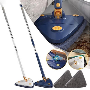 Cây Lau Nhà, Chổi Lau Sàn Trần Nhà Tường Kính Hình Tam Giác Đa Năng Tự Vắt Thông Minh Xoay 360 Độ Mẫu Mới - Hàng loại 1.  CHính Hãng MINIIN