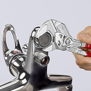 Kìm Mỏ Lết Knipex 86 03 180 mở ốc đến 40mm, tay cầm đỏ mạ chrome