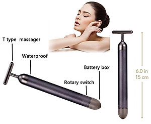 Máy Massage Mặt, Xóa Bọng Mắt Cầm Tay Tặng Kèm Pin AA Rung Mạnh Loại Xịn (Tặng Kèm 1 Móc Khoá) (Official Bilaha)