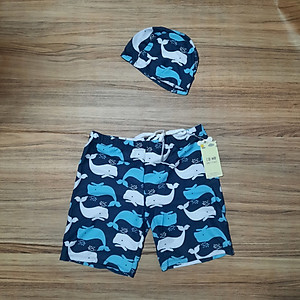 Bộ Đồ Bơi Bé Trai Rời Cao Cấp Kèm Nón