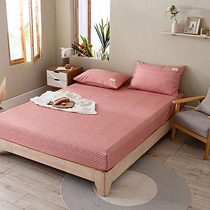 Bộ ga giường cotton Tici kẻ LIDACO cao cấp (Nhiều mẫu lựa chọn)