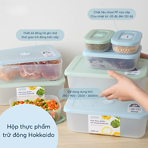 Hộp Thực Phẩm Trữ Đông Hokkaido 290-900-2500-3600 - An Toàn, Tiện Lợi, Bảo Quản Thực Phẩm Tươi Ngon - INOCHI