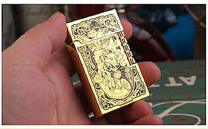 Vỏ Hột Quẹt Bật Lửa Gas Đá 854 Kiểu Dáng Upon Họa Tiết Kỳ Lân Cực Đẹp