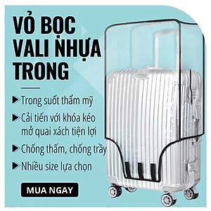 Size 20 Size 22 Túi Trùm Chống Xước Cho Vali Cao Cấp Áo bọc, bao bọc vali trong suốt chống trầy xước khi vận chuyển 