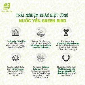 Nước Yến Đông Trùng Hạ Thảo Green Bird Tăng Cường Sức Khỏe Chai 185ml