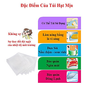 Cuộn túi hút chân không đựng thực phẩm 1 mặt nhám ( chiều dài mỗi cuộn 500cm) - Henrysa