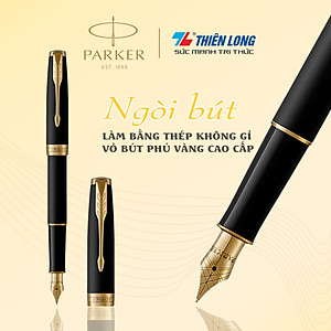 Bút máy cao cấp Parker Sonnet Matte Black GT TB-1950875