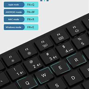 Bàn phím không dây mini K23 kết nối bluetooth + Usb wireless pin sạc hỗ trợ đa nền tảng thiết bị hàng nhập khẩu