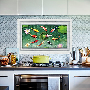 Decal dán tường nguyên miếng quần ngư hội tụ MJ8031B