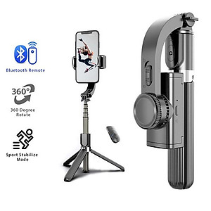 Gậy tự sướng chống rung L08 kiểu gimbal tripod dùng cho điện thoại, selfie chụp ảnh bằng remote Bluetooth 4.0