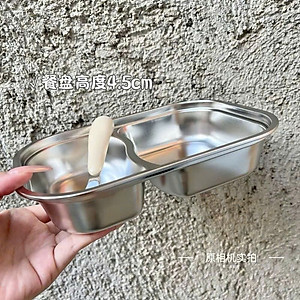 Khay Ăn Dặm 2 Ngăn Kèm Thìa , Chất Liệu Inox 316 Cao Cấp An Toàn Cho Bé - HÀNG CHÍNH HÃNG MINIIN