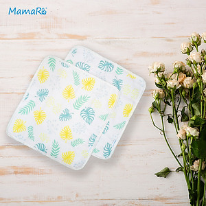 Bộ 2 tấm lót chống thấm vải sợi tre cho bé 60x90 Mamaru MA-LOT60X90 - Diệt khuẩn, hút ẩm tốt, kháng tia UV