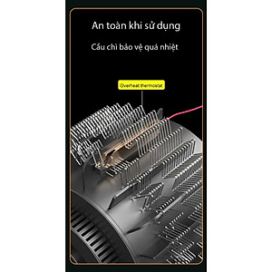 Máy sưởi mini công suất 500-1000W, quạt sưởi mini để bàn Q124, thiết kế nhỏ gọn, làm nóng tức thì, hàng chính hãng, bảo hành 12 tháng