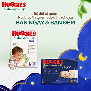 Tã/Bỉm quần Huggies Platinum NatureMade M58/L44/XL38/XXL26-Gói Super Jumbo & Jumbo