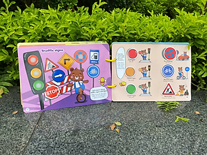 Học Liệu Bóc Dán Montessori Song Ngữ Anh Việt Beezi Book - Lalala Baby