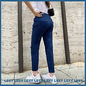 Quần jean nữ cạp chun co giãn 4 chiều LUXY V191 đủ size từ 40kg - 80kg