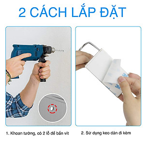 Giá treo móc kẹp phơi quần áo gắn tường inox 304 Hobby home decor GPM1