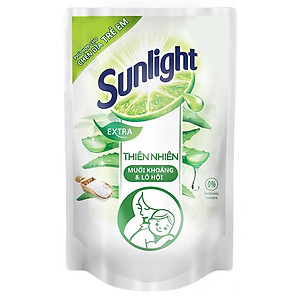 COMBO 3 Túi Nước rửa chén Sunlight Thiên nhiên (trắng) Túi 750gx3