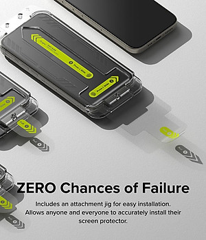 Bộ 2 Miếng Dán cường lực kèm khung dán RINGKE Easy Slide Tempered Glass cho iPhone 15 Pro Max_ Hàng chính hãng