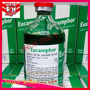 Eucamphor Giảm Ho, Trợ Tim, Long Đờm Dễ Thở Cho Gà Đá Chai 100 ml