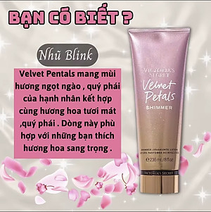 Victoria Secret Shimmer Velvet Petals Chính Hãng - Body Mist Victoria Secret 250ml & Lotion Victoria Secret 236ml Chính Hãng