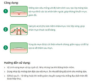 Miếng dán mụn giúp giảm mụn sưng viêm Acnes Clear Patch (24 Miếng)